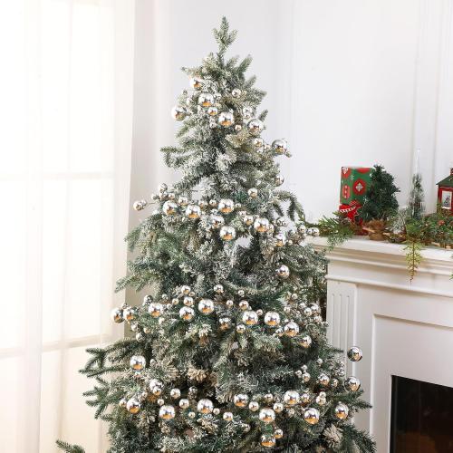 2 Pcs Christmas Ball Garland 6 ft Decoration Accessories(Silver) ball