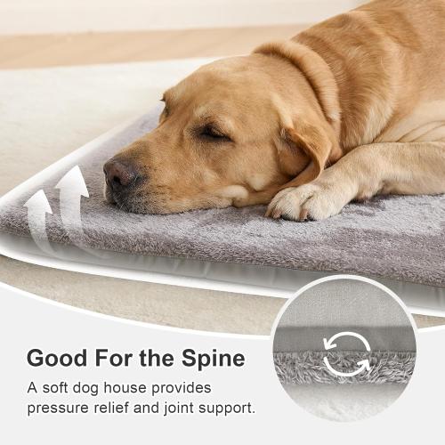 Jiupety 2 in 1 Dog House Indoor, Comfy Cave Bed Covered Dog Bed, Portable House for Medium and Large Dogs, 2XL(35×27×26), Up to 70 Lb, Grey