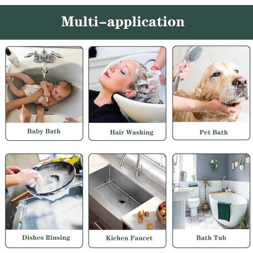 Tub faucet spayer attachment,Bathtub Shower Head Sink-Faucet with 5 Adapters, 79 Hose for Pet Dog Rinse, Baby Bath & Hair washing, ON/OFF Extension for Tub Faucet, Utility Sink, Garden,Bathroom