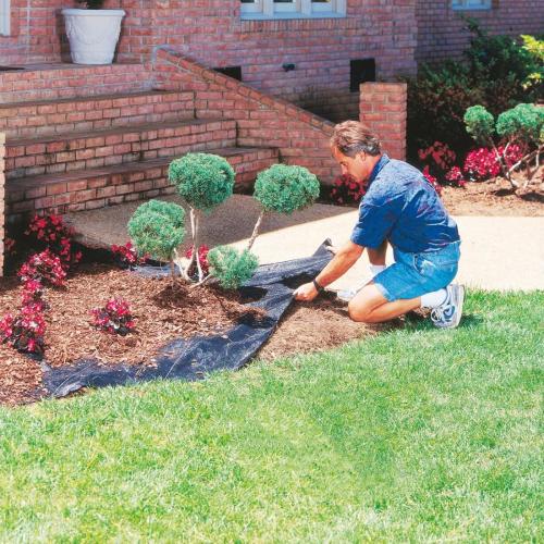 EXTRAEASY 4ft x 180ft Garden Weed Barrier Landscape Fabric,Weed Block Fabric Heavy Duty 3.2OZ,Woven Mulch for Landscaping Ground Cover Weed Control Fabric, Black Garden Bed Liner