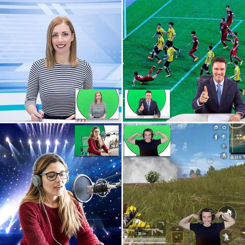 Size 57 Portable Green Screen Chair, 57 in Greenscreen Backdrop with Stand Double Sided Foldable Green Background, Chroma Key, for Photography Streaming Gaming Photo Zoom Video Chats and Meeting