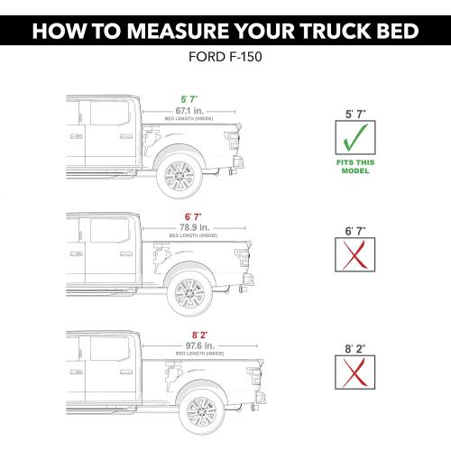 RealTruck TruXedo TruXport Soft Roll Up Truck Bed Tonneau Cover | 297701 | Fits 2015 - 2025 Ford F-150 5' 7 Bed (67.1)