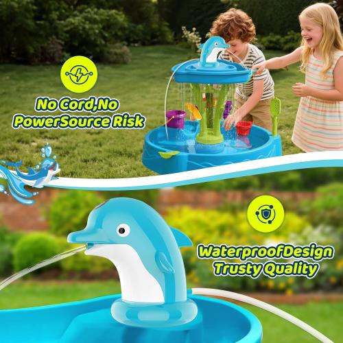 Dolphins Water Table Pump, Cordless Rechargeable Pump for Water Tables