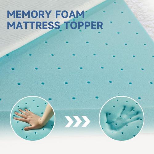 Eiayeebil 3 Inch Memory Foam Mattress Topper Twin, Memory Foam Pad with Removable & Washable Cover, Bed Topper for Back Pain, Non-Slip Ventilated Design, Twin Size