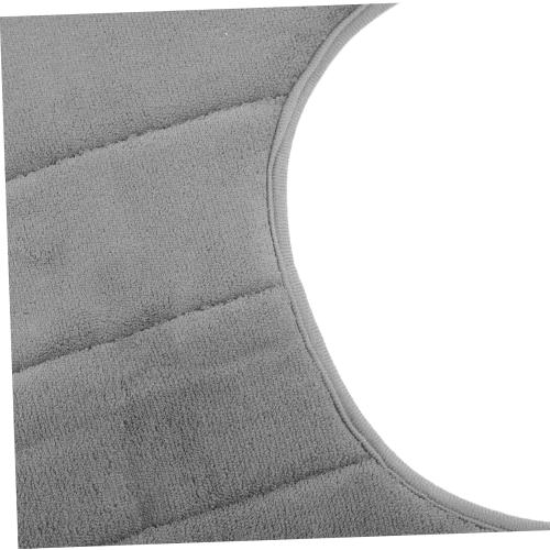 U Shaped Memory Foam Toilet Floor Mat Non Slip Bathroom Rug Pad with Soft Cushioning Skid Contour Bath Mat for Safe and Comfortable Use