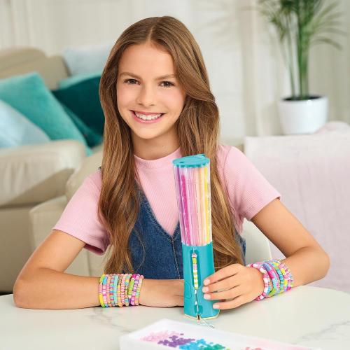 Make It Real: Swift Clicks - Heishi Bracelet Maker - 2047pc, DIY Jewelry Craft Kit, Design & Make 23 Bead Bracelets, Rotate-Click-Wear, Girls Kids 8