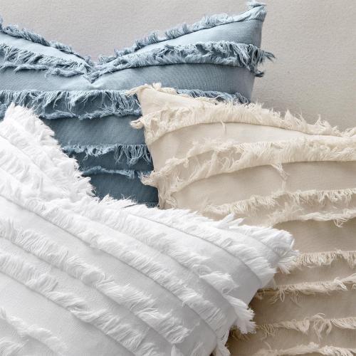 MIULEE Decorative Boho Throw Pillow Covers Set of 2 Spring Neutral Beige Linen Striped Jacquard Pattern Modern Cushion Covers for Sofa Couch Living Room Bedroom 18x18 Inch Home Decor