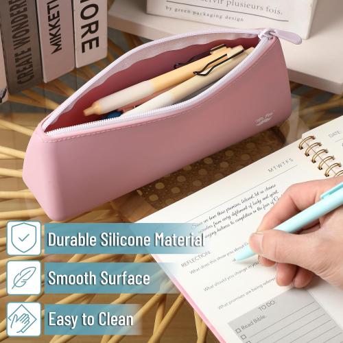 Mr. Pen- Silicone Pencil Case Pouch, Dusty Pink