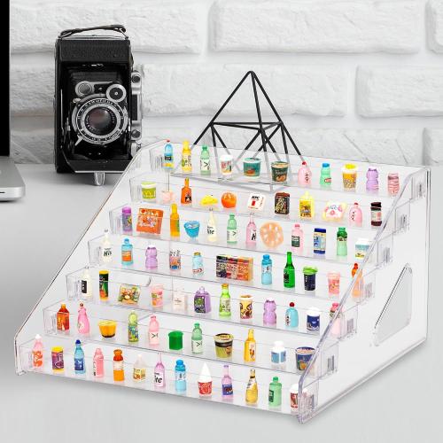 Mini Brand Organizer Display Rack for Mini Brands Collector Toys of 7 Layers Mini Brand Display (Mini Brand Are Not Included)