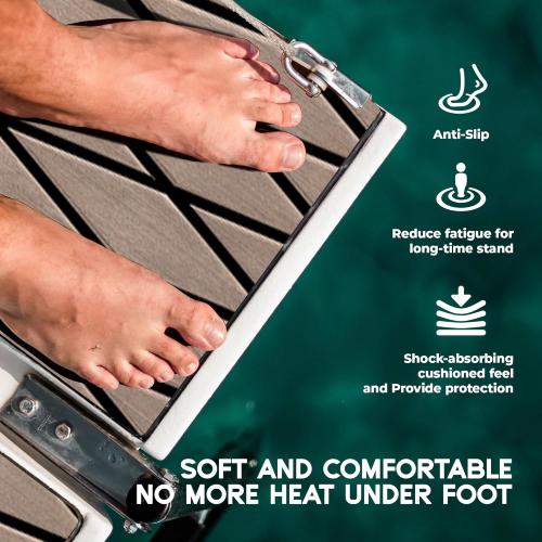 FOCEAN Boat Flooring EVA Foam Boat Decking Self-Adhesive Marine Mat for Motorboats Jon Boats Kayak Bass Boat Garden Floor