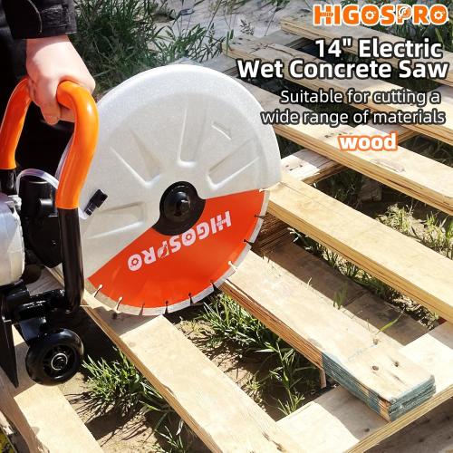 14-Inch Electric Concrete Saw 3000W, 110V Cut-Off Saw with Diamond Blade, 4.8 Max Cutting Depth, Heavy-Duty Cement Grinder for Asphalt, Brick, Stone