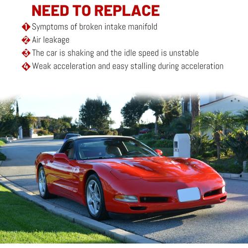 LS LS1 LS2 LS6 Intake Manifold Compatible for Chevy for GMC for Pontiac Intake Manifold Cathedral Port Silver 102mm