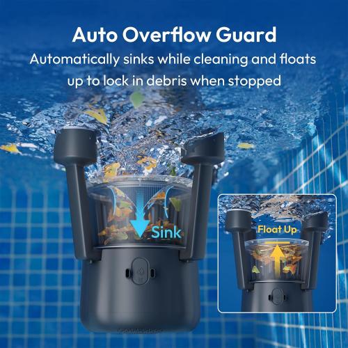 (2026 Upgrade) BUBLUE BuVortex V5 Pool Skimmer Robot,Pool Surface Skimmer Robot with App Control,5L Filter,Dual Cleaning Modes,AI Navigation,Ideal for In-Ground & Above-Ground Pools,Dark Gray‼️has couple of scratches on the product ‼️USED‼️