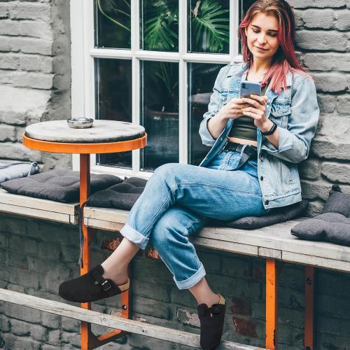 Asgard Genuine Suede Clogs for Women Men Leather Mules Arch Support Potato Shoes with Comfort Cork Footbed **US Women's Size 9