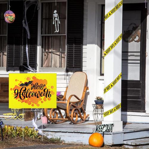 Tuanse 20 Pack Blank Yard Signs with Stakes Bulk Corrugated Plastic Lawn Signs Double Size for Garage Sale Real Estate Open House Rent Guidepost Birthday Party Decorations(16 x 12 Inch,Yellow)