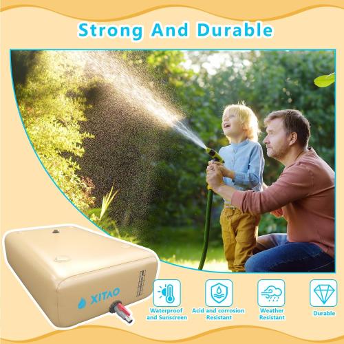 63Gal/240L XITAO Water Storage Bladder w/Water Level Indicator, Large Capacity Foldable Water Storage Containers, Portable Emergency Water Tank Water Bag for RVs, Fire Prevention, Irrigation