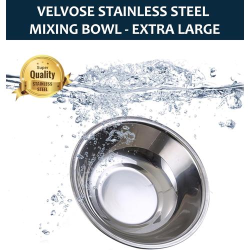 Stainless Steel Mixing Bowl Extra Large, 23-Quart, 20 inch (Diameter), 6.1 inch (Height) Mixing Bowl 20