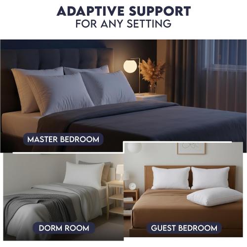 Utopia Bedding Bed Pillows for Sleeping King Size (White), Set of 2, Soft & Fluffy Pillow with Down Alternative Filling, Cooling, Hotel Quality, Gusseted Pillow for Back, Stomach or Side Sleepers