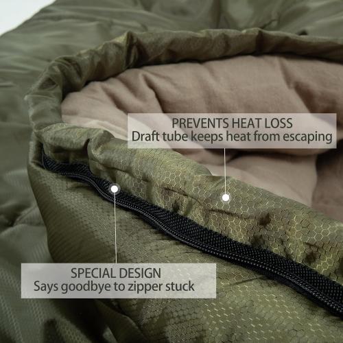 HiZYNICE Cold Weather Sleeping Bag 100% Cotton Flannel XXL for Adults Big and Tall,