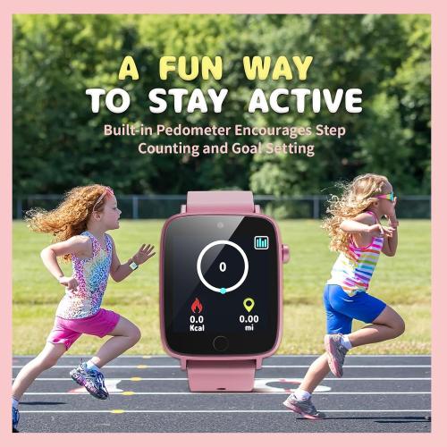 Kids Watches for Girls Toys Age 4-12, Smart Watch for Kids with Camera, 26 Puzzle Games, Alarm Clock, Pedometer, Audiobook, Learn Card, Toddler Watch Birthday Gift for 8 9 10 Year Old Girl