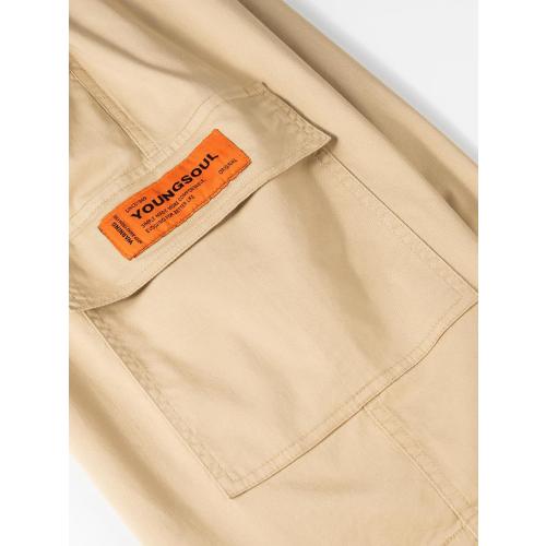 Size LYT....LOKTARC Boys Cargo Shorts Elastic Waist Multi Pocket Contrast Summer Shorts