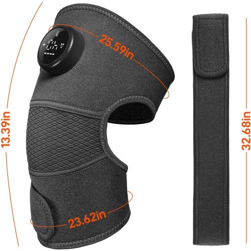 8 Modes & 20 Intensities Cordless Heated Knee Massager,Knee Brace for Arthritis Pain Relief,Muscle Relaxation,Heating Pad for Knee Shoulder Elbow