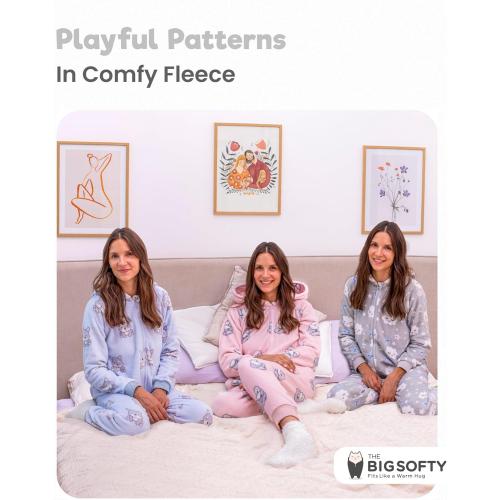 Sze S The Big Softy Adult Onesies for Women, Fleece Onesie PJs for Women, Teens, Funny Adult Onesie Pajamas, Cute One Piece Pajamas