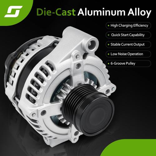 11570 New Alternator Replacement for V6 3.6 L Dodge Grand Caravan 11-20, Journey 11-19, Avenger 11-14, for Chrysler 200 11-14, Town & Country 11-16, Volkswagen Routan 11-14, Ram C/V 12-15, 421000-0770