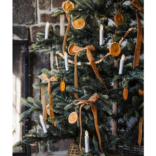 Camel Christmas Velvet Ribbon for Tree, Gift Wrapping, Flower Bouquet, Wreath Decorations, Bow Making 5/8'', 25 Yards