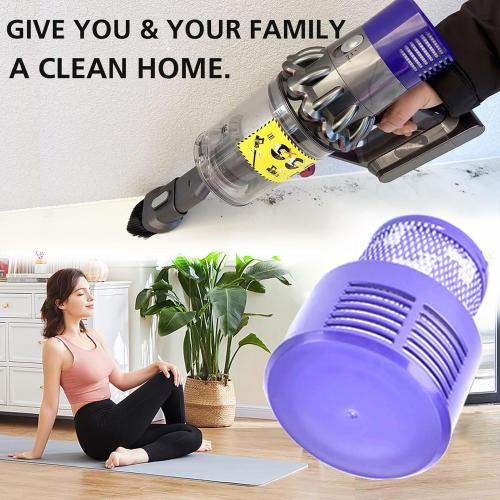 Replacement V10 Filters for Dyson V10 Cyclone Series, V10 Absolute, V10 Animal, V10 Total Clean, SV12, Replace Part No. 969082-01, 2 Pack Filters missing 1 from pack