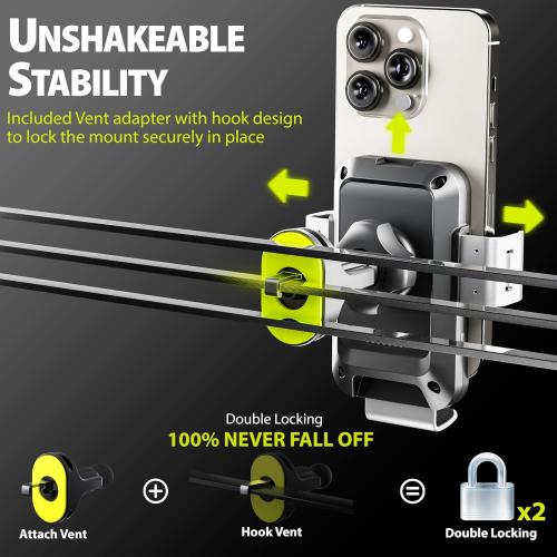 Bracketron PwrUp Auto 15W Qi Fast Wireless Charging Car Mount Dashboard Windshield Air Vent Cell Phone Charger Cellphone Holder Desk Night Stand