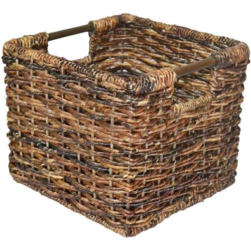 Wicker Milk Crate Dark Brown - Threshold