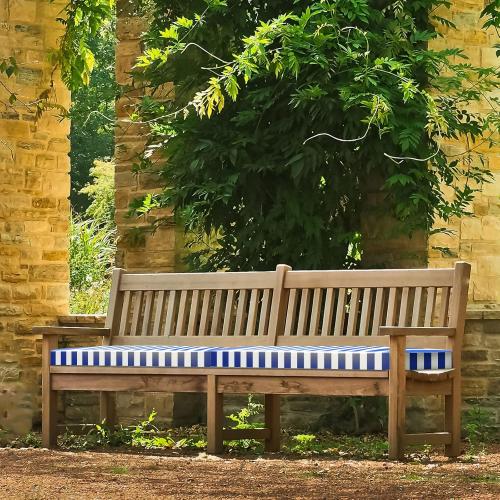 PNP FKJP Outdoor Bench Cushion 48 x 18 x 3, Waterproof Patio Furniture Cushions,Outdoor Porch Swing Cushion (Blue White)