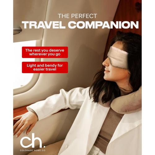 Colorado Home Co Cozy Silk Eye Mask - Blackout, Adjustable for Side Sleepers & Travel, Cloud Eye Covers, Mauve