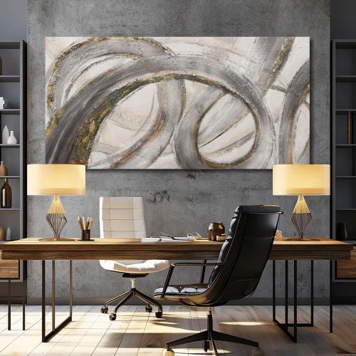 VAYIMDH Canvas Wall Art for Living Room Large Graffiti Wall Decor Grey and Beige Picture Painting for Home Office Bedroom 29x 58 Ready to Hang