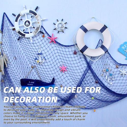 20/28 inch Foam Life Preserver Ring with 98.4 ft Floating Lifesaving Rope, Throwable Flotation Device, for Boat Safety Equipment