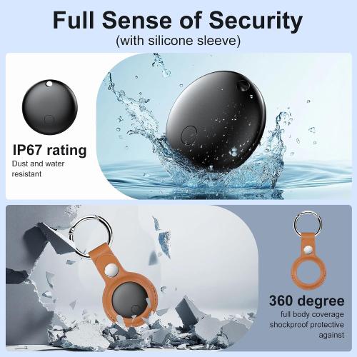 Air Tracker Tags-2 Pack, Smart Trackers, Item Locator Tags Works with Apple Find My | iOS Only | 2 Different Cases | Replaceable Battery | Water-Resistant | Item Finder for Key, Luggage, Backpack,Bike