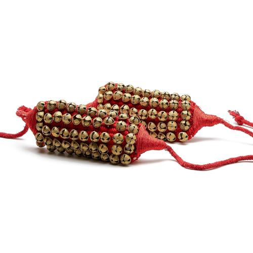 eSplanade Dance Ghungroo (50   50) Red 5 Line Ghungroo with Cushion Pads | Bell, Ghungru 5 Line Red Pad