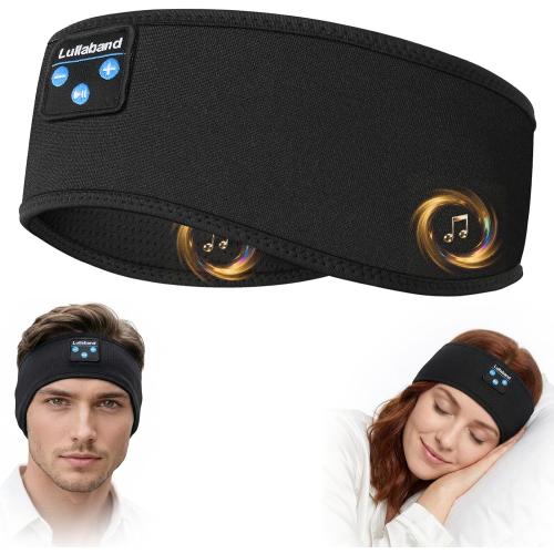 Lullaband Sleep Headphones, Bluetooth Headband Headphones with 12-Hour Battery, Soft Headband for Sleeping, Travel, Exercise, Yoga & Relaxation