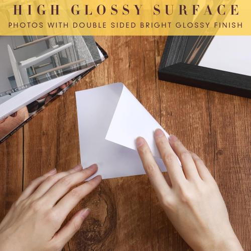 5x7 White Fainne 400 Sheets Photo Paper 5x7 in Glossy Double Sided 54lbs 9.5mil 200gsm Photo Paper Glossy Card Stock for Inkjet Printing Printer Making Pictures Calendar Greeting Card Printing