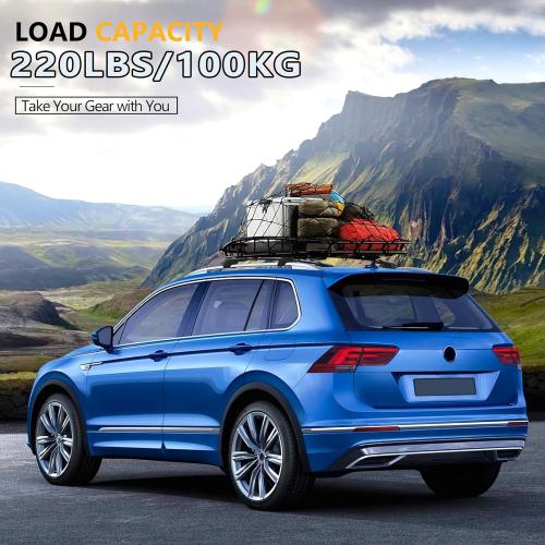 220lbs Lockbale Roof Rack Cross Bars Compatible with Volkswagen VW Tiguan 2018-2024 (Not for Limited) & Taos 2022-2024, Heavy Duty Anti-Theft Aluminum Roof Rails Crossbars Rooftop Cargo Bars