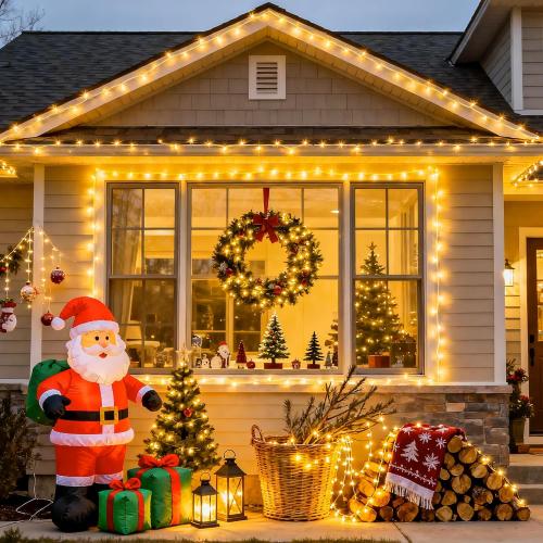 JMEXSUSS 100 LED String Lights Indoor Bedroom, 8 Modes Warm White Christmas Lights Plug in, 33ft Connectable Room Fairy Twinkle Light Outdoor for Mirror Room Home Garden Xmas Tree