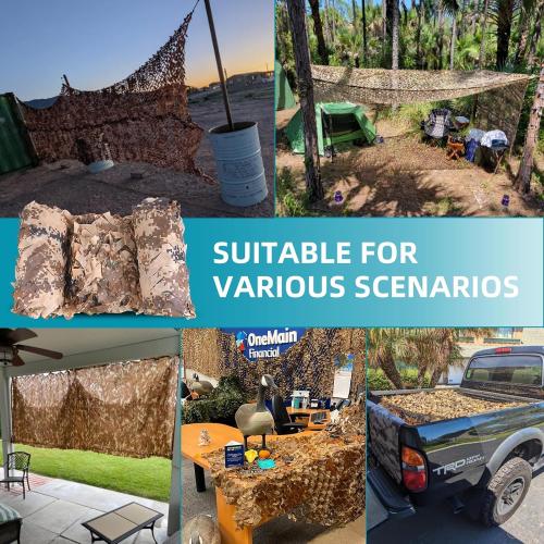 Camo Netting Hunting Camouflage Accessories - Camouflage Party Decorations，Camping Ghillie Netting, Sunshade Camo Mesh & Hunting Blind Deer Stand