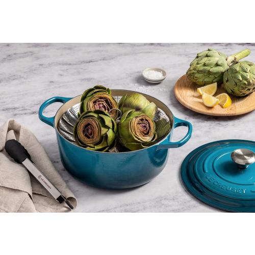 Le Creuset Enameled Cast Iron Signature Round Dutch Oven, 4.5 qt., Deep Teal