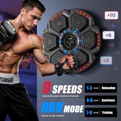 LOLBOX Music Boxing Machine for Adults,Smart Boxing Training Machine,Wall Target Punching Workout for Kids,Reflex Training Suitable for Home,Office,Gym,Fun Fitness Equipment