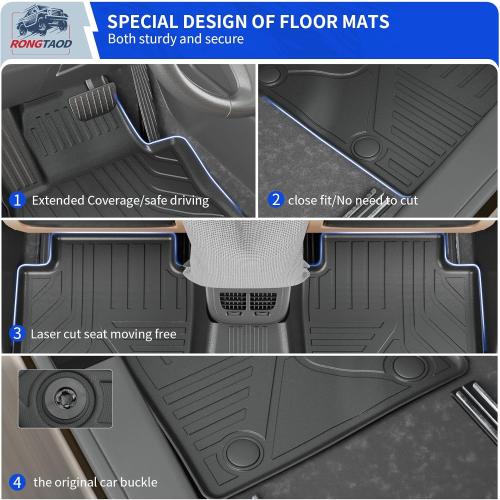 Rongtaod Floor Mats Compatible with 2023 2024 2025 2026 Mazda CX50 Cargo Mat Cargo Liner Trunk Mat Trunk Liner Back Seat Cover Protector CX-50 Accessories (Floor Mats Trunk Mat Backrest Mats)