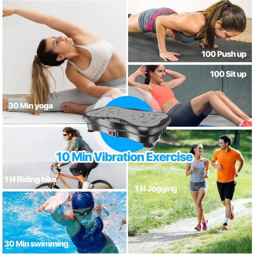 Vibration Plate Exercise Machine for Lymphatic Drainage Weight Loss, Whole Body Workout Vibration Fitness Platform ,Home Training Equipment ,Sport Gym for Weight Loss Fat Burner for Women Men