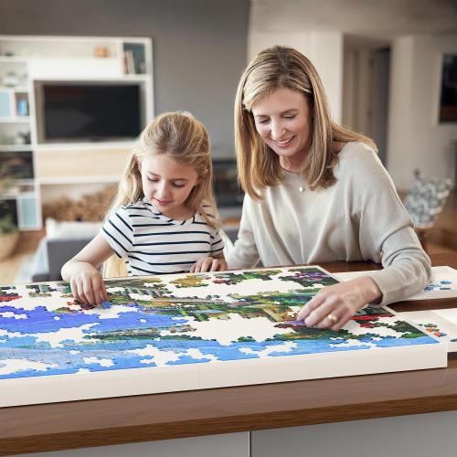 1500 Pieces Puzzle Board with Drawers and Cover,35x27Portable Jigsaw Puzzle Table for Adults Puzzle Tables with Drawers
