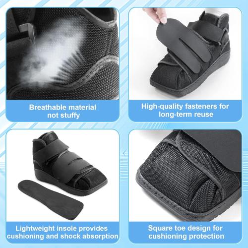 Closed Post Op Shoe, Post Op Shoes, Fracture Medical Walking Shoes for Men and Women-Post Surgery or Operation Foot Support, Broken Foot or Toe, Squared, M