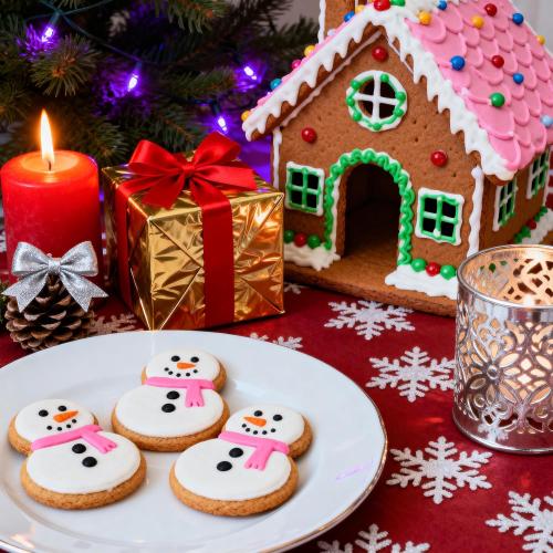 10Pcs Gingerbread House Cookie Cutters Set for Christmas Winter Holiday Baking and Decoration, Stainless Steel 3D Gingerbread House Kit for Kids Adults, Gift Package